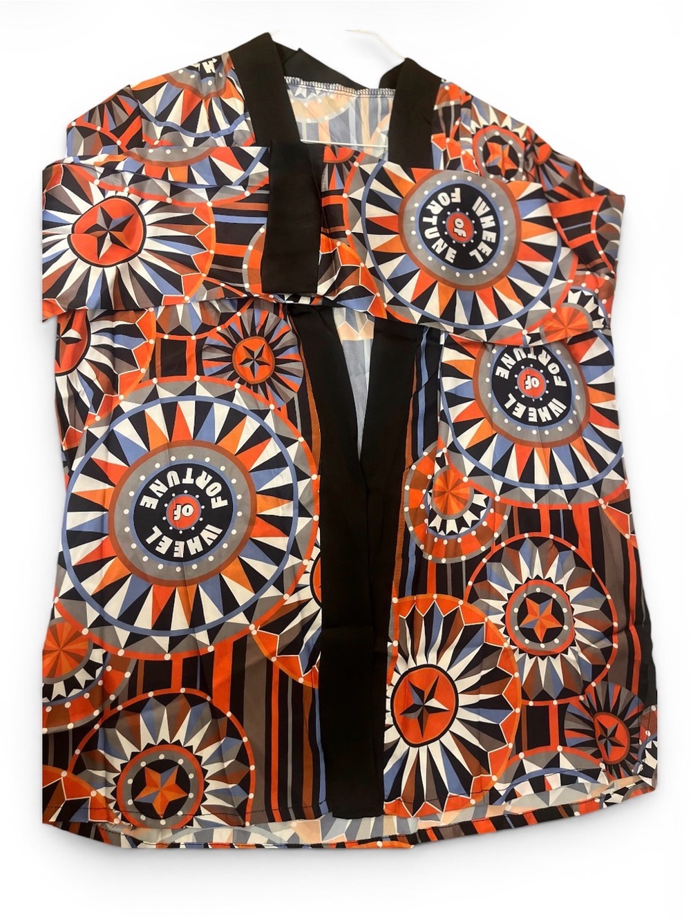 WHEEL OF FORTUNE OPEN FRONT KIMONO SIZE L